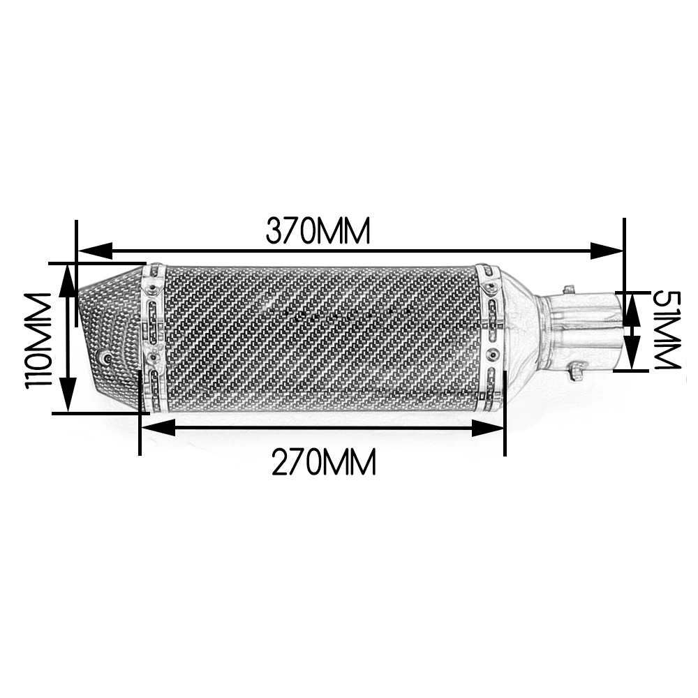 For 38-51MM Universal ATV BMW YAMAHA KTM HONDA Modified Motorcycles Exhaust Pipe Muffler Electric Dirt Bikes Parts Off-Road - view 3