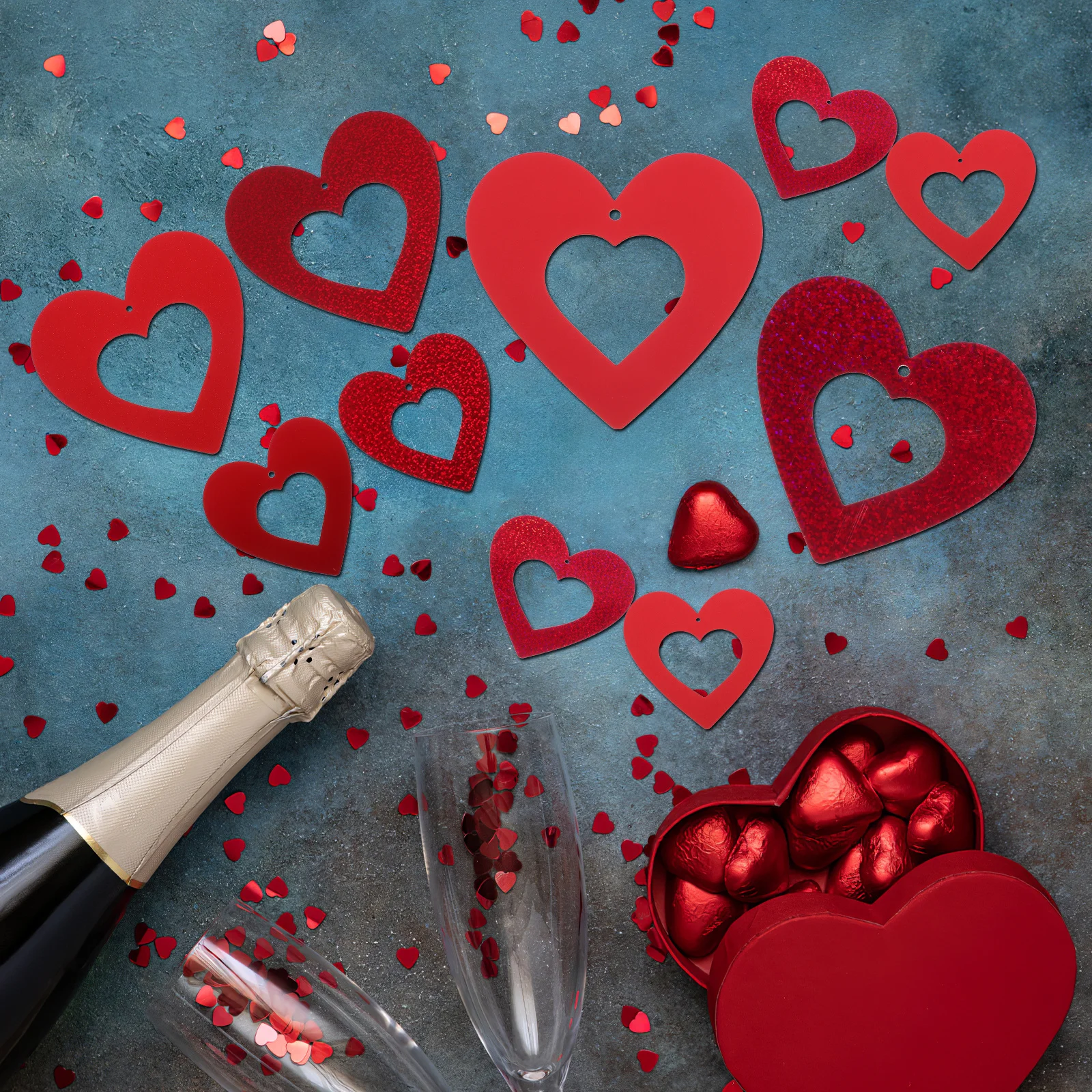 

40 pcs Hanging Heart Decor Valentine Day Decoration For Wedding Anniversary Valentines Decor Outdoor Indoor Use