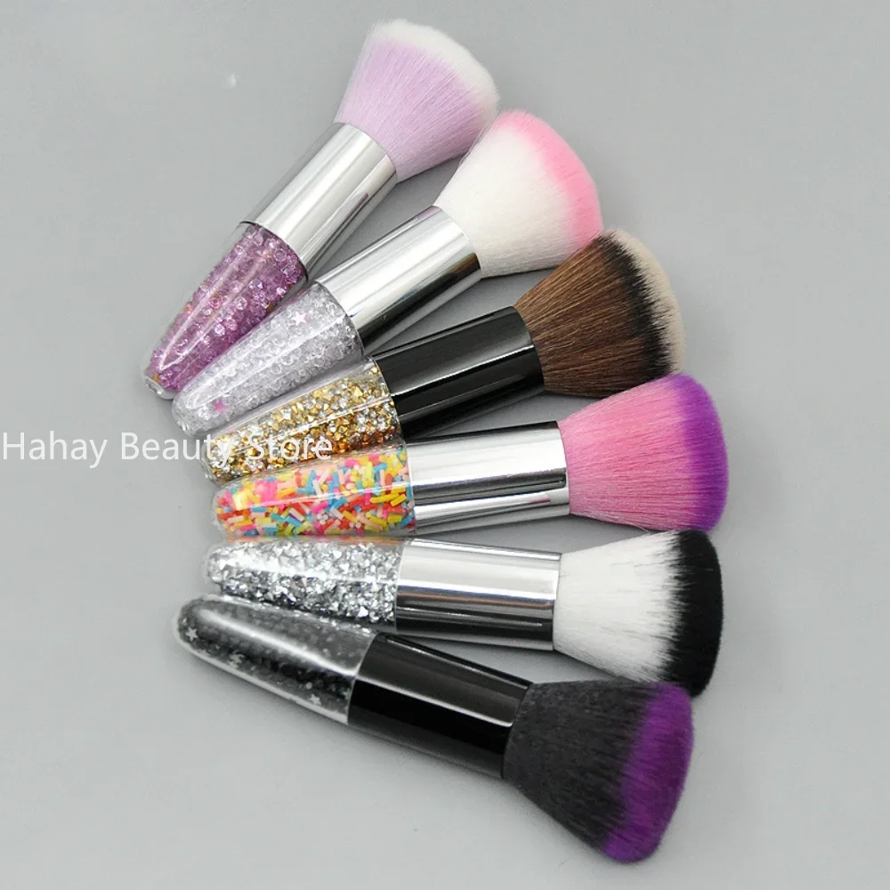 Crystal Quicksand Handle Powder Blush Brush Professional Makeup Brush New Large Cosmetic Face Beauty Make Up Tools Face Cosmetic