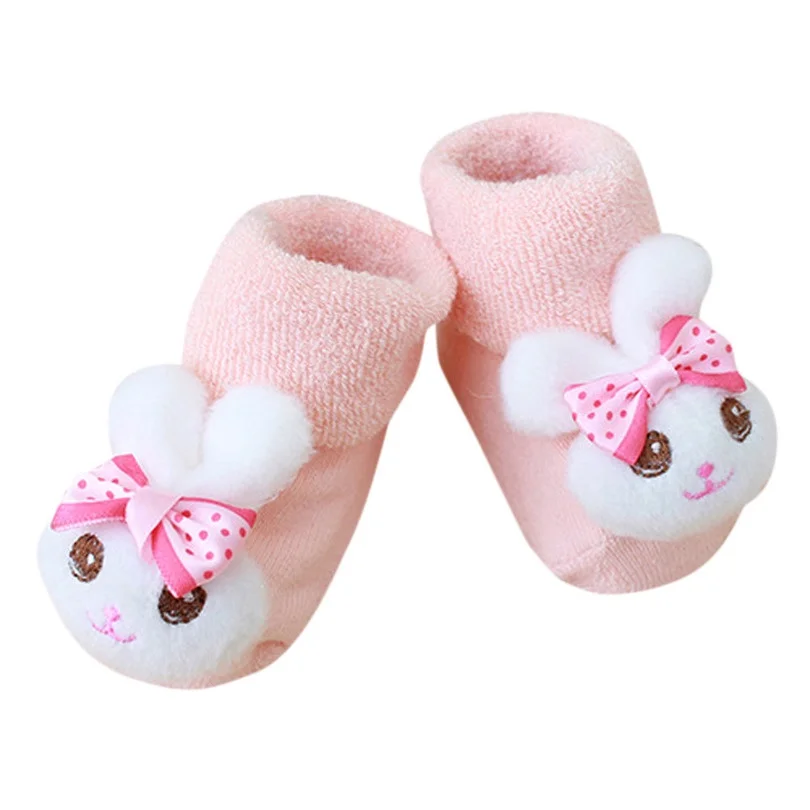 Cartoon Newborn Kids Baby Girls Boy Anti-Slip Warm Toddler Socks Slipper Shoes Boots for 0-12 Months Baby Soft Warm Infant Socks