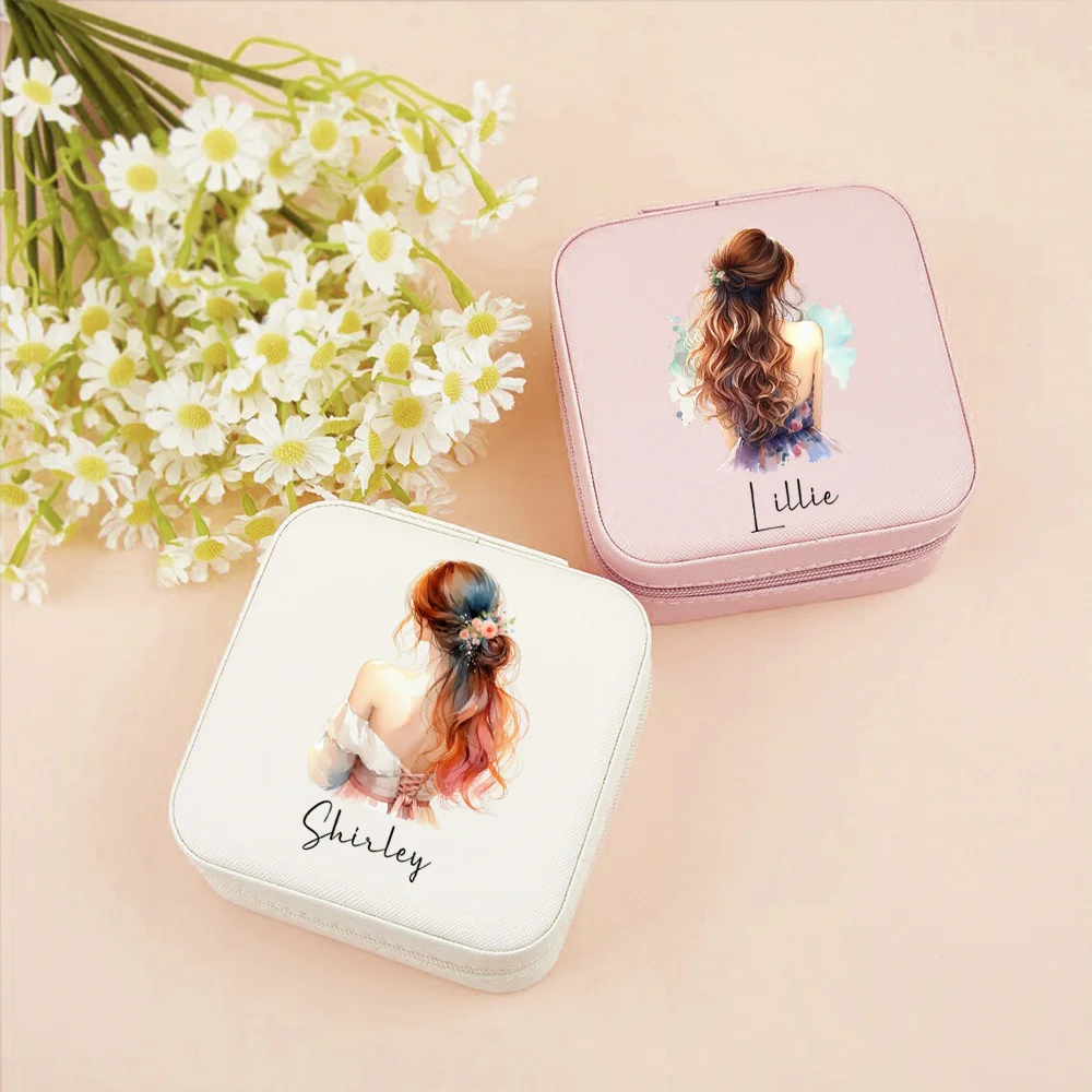 Personalisierte Schmuckschatulle mit Namen und Text, individuelles Hochzeitsgeschenk, geeignet für Hochzeiten, Muttertag und Geburtstage