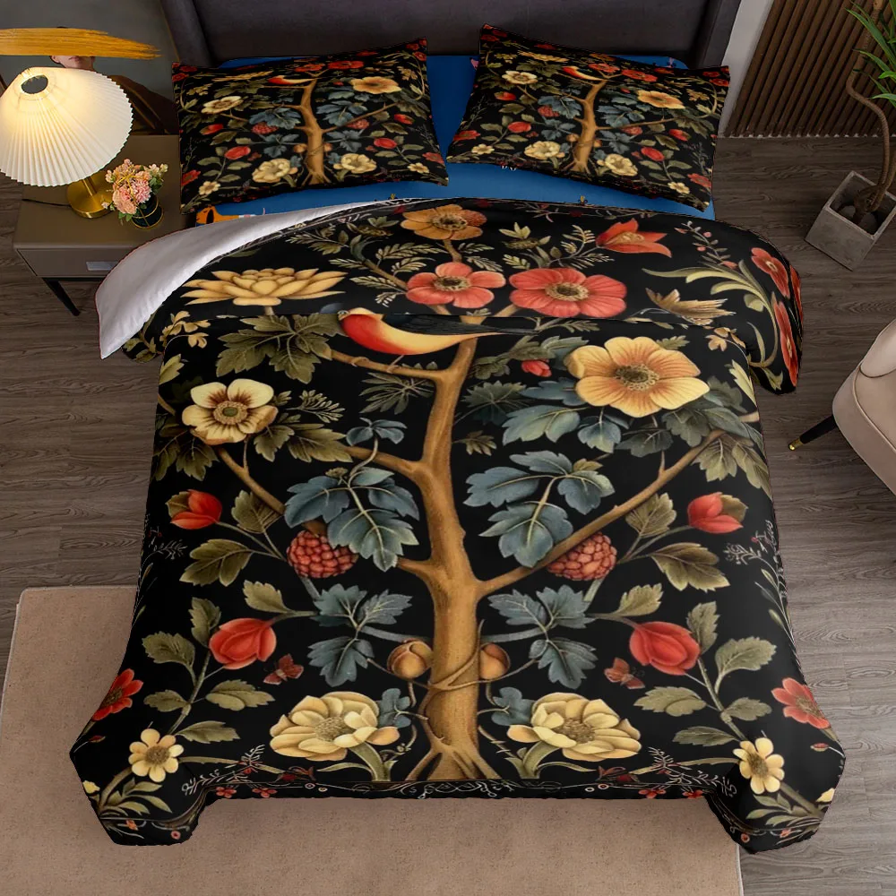 ويليام موريس نوفو الفراولة اللصوص حاف مجموعة غطاء الملك الملكة مزدوجة كاملة التوأم حجم واحد أغطية سرير مجموعة #5