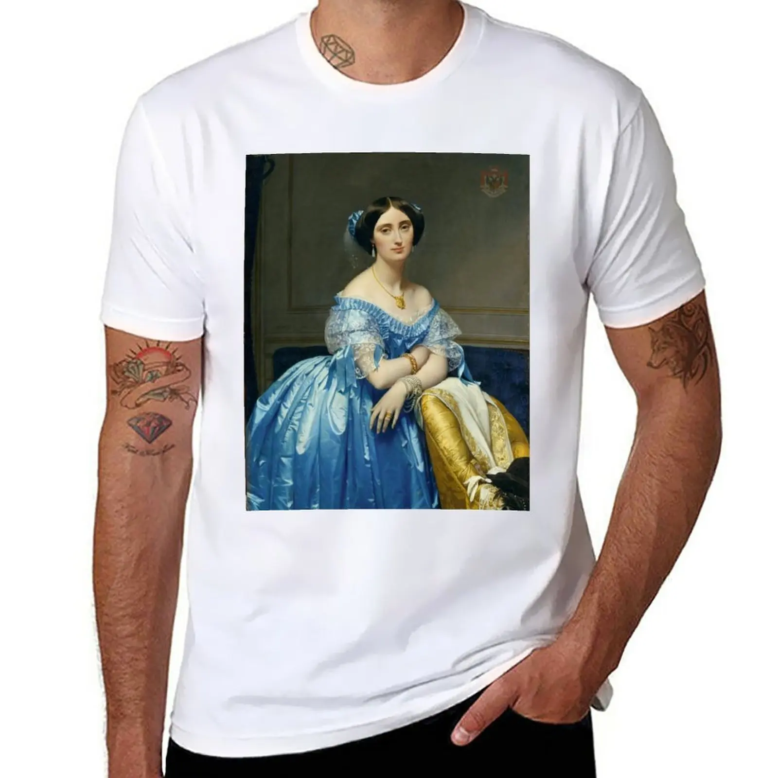 

New Jean Auguste Dominique Ingres. Princesse de Broglie, 1851-53. T-Shirt t shirt man plus size tops Men's clothing