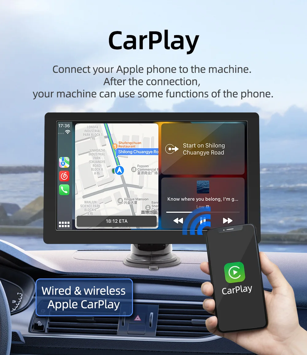 IPS HD Screen 9 Inch Carplay Android Auto Car Radio Multimedia Video MP5 Player with Bluetooth Universal Autoradio Video Stereo