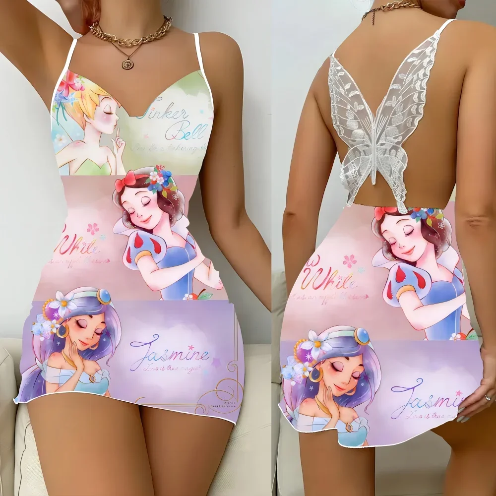 Mickey Sexy Night Dresses D/party Sexy Nightgown Sleeping Woman Night Sexs Dress Korean Reviews Many Pajamas Sleep Wear Women