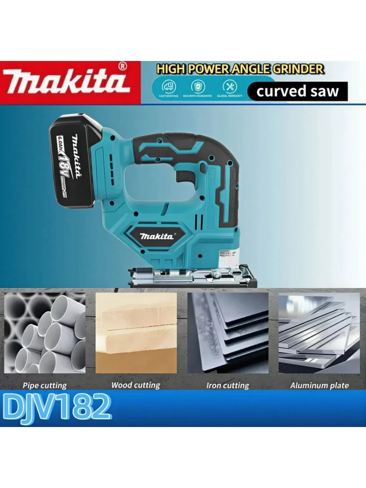 Originele Makita DJV182Z Borstelloze Decoupeerzaag 390W Precisie Houtbewerking 135mm Kapaciteit 10mm Staal - afbeelding 2