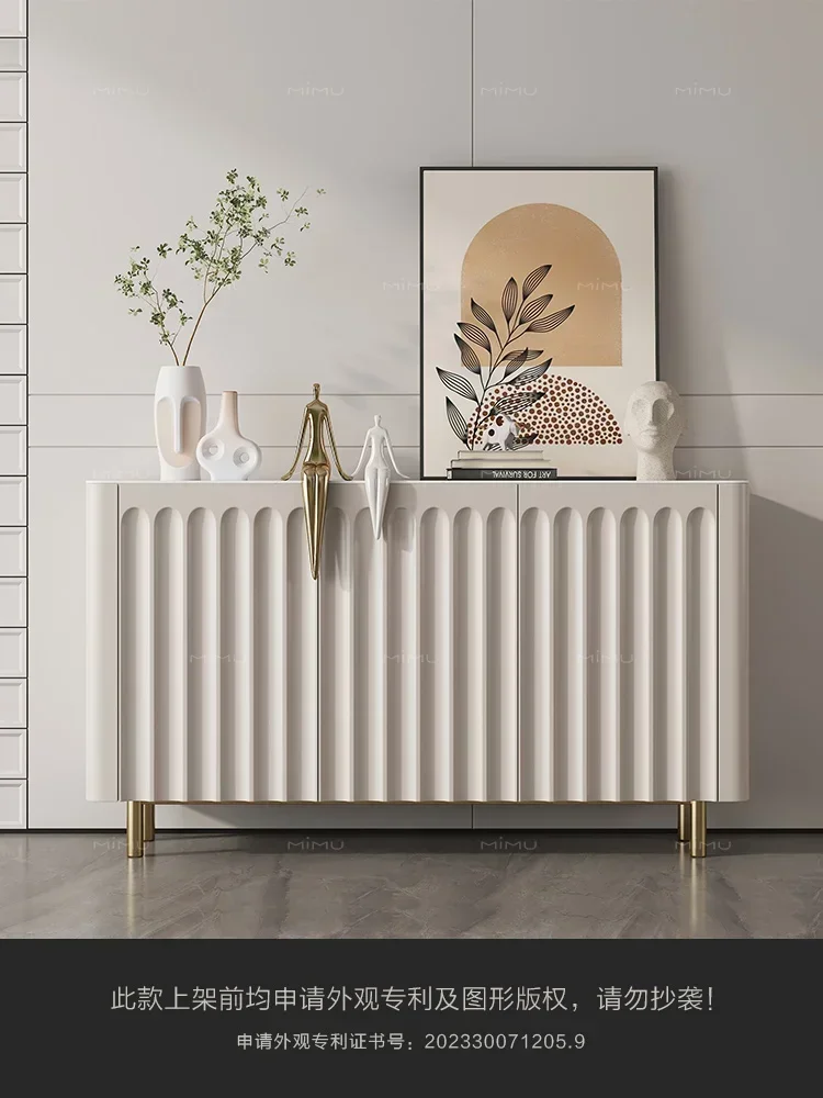 

Light Luxury Living Room Stone Plate Hallway Hallway Modern Minimalist Door Solid Wood Shoe Cabinet