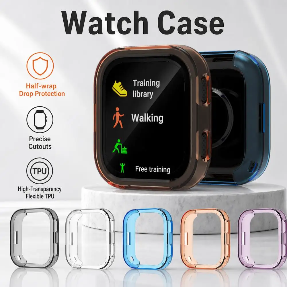 For AMAZFIT BIP MAX Watch Case Anti Scratch Transparent Clear Shell Protective Frame Smart Watch Case Accessory