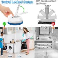 Cordless Electric Cleaning Brush Long Handle Rotating Shower Scrubber Heavy Duty Window Scrubbing Tools For Window Bathtub