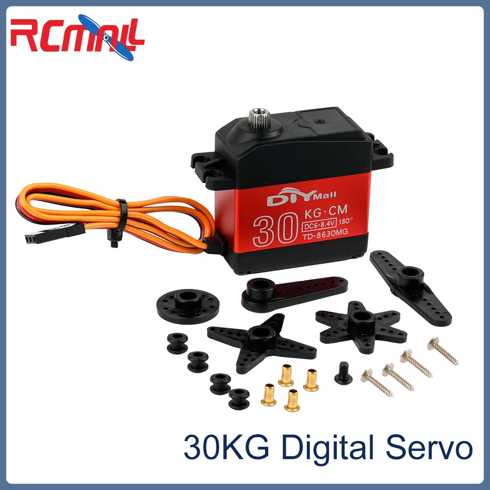 TD-8630M servo digital motor de escova de carbono 30kg 6-8.4v engrenagem de metal de alto torque 180/270/360 graus para 1:8 1:10 1:12 carros robô