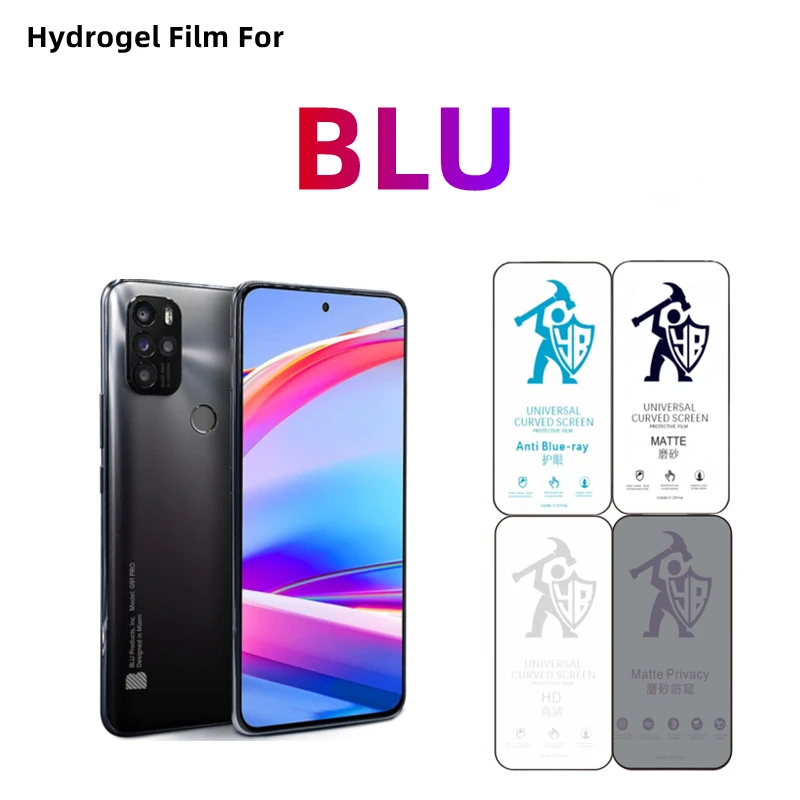Película de hidrogel fosca para BLU G91 Pro HD, 2 peças, protetor de tela para BLU Bold N2/C5L/G9pro/G50/G90/G91 Max/J9L/S91/S91pro Anti Spy