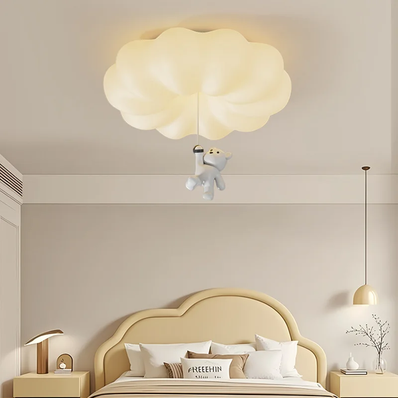 

Children's Room Ceiling Lights Pumpkin Cloud White Bear Light LED Warm Romantic Boy Girl Bedroom Baby Room Nursery Ceiling Lamps