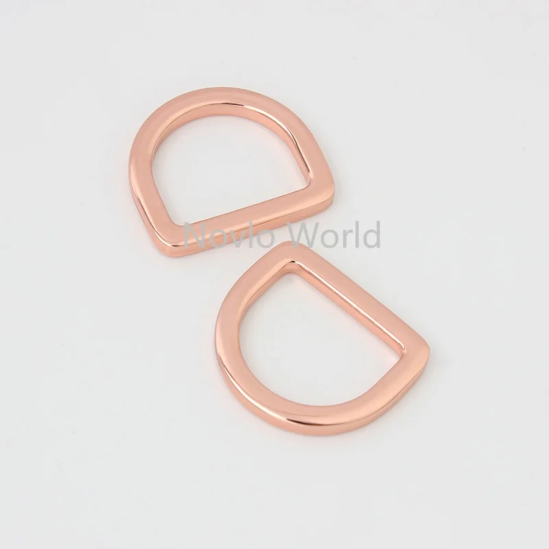 10-50 pz 5 colori oro rosa 21mm d anello cintura anelli hardware 3/4 "anelli Dee durevoli in metallo per cucire all'ingrosso