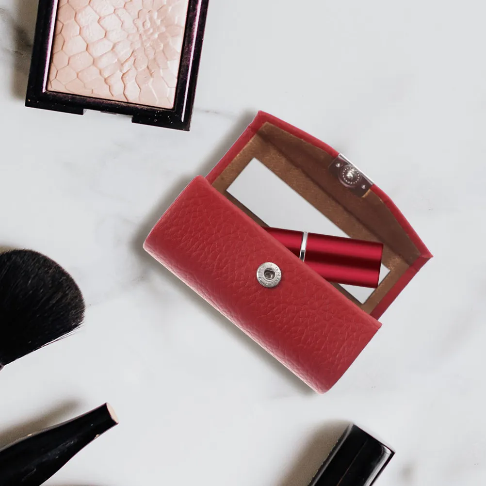 

2Pcs Lipstick Storage Bag Single Compact Portable Small Travel Holder Makeup Case Pouch Lipstick Holder