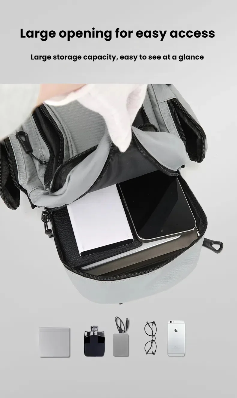 Multifunktionale Herren-Brusttasche Oxford Mini-Rucksack für Tägliches Pendeln Outdoor-Sport Reisen – Detail 9
