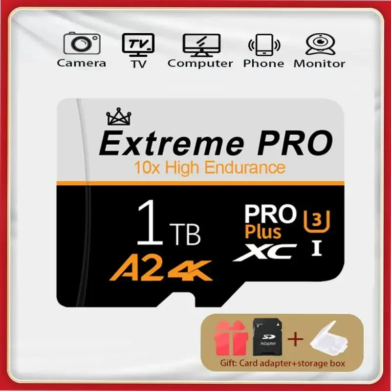 Extreme Pro-tarjeta de memoria Mini SD de 2TB, tarjeta Flash de alta velocidad, Clase 10, U3, V30, 1TB, 512GB, 256GB, 128GB