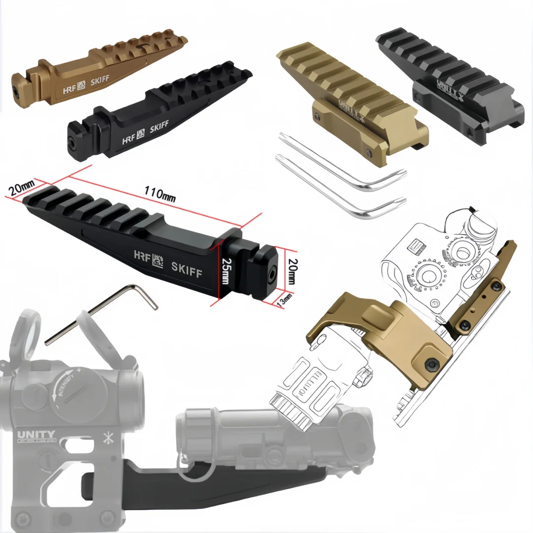 Tactical HRF SKIFF Riser Mount UNITY Fast 6 Slots Picatinny Rail Ftc 2.26" Optic Riser Mount For T01 T02 NGAL Airsoft Weapons