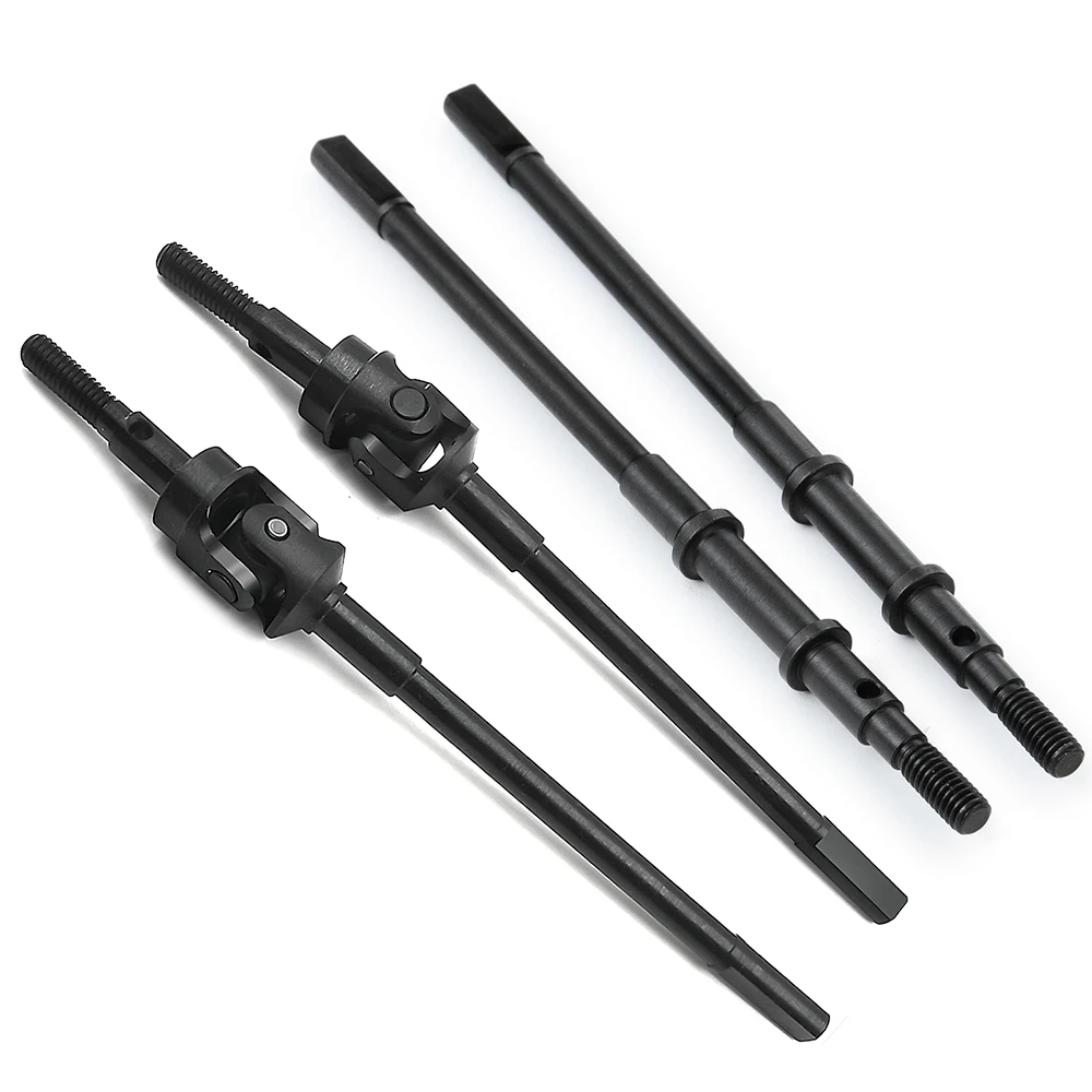 YEAHRUN RC Car Drive Shafts Hard Steel Front&Rear Axle CVD Drive Shafts for 1/10 RC Crawler Axial SCX10 II 90046 Upgrade Parts