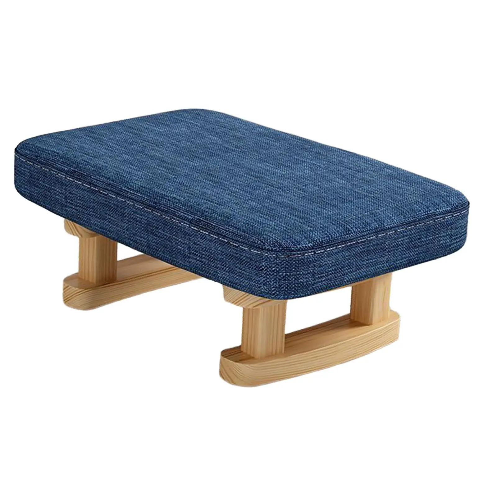 Foot Rest with Wooden Legs Bench 41x30x18cm/16.14x11.81x7.09inch Padded Footstool for Porch Dining Bedroom Guest Room Living