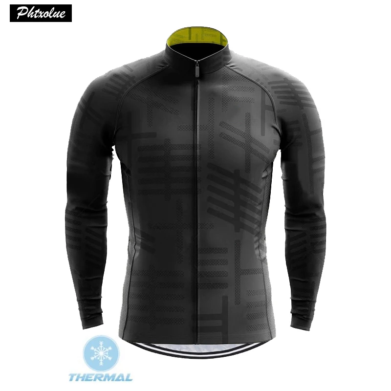 Phtxolue Thermal Fleece Cycling Jerseys Autumn Winter Warm Pro Mtb Long Sleeve Men Bike Wear Cycling Clothing bicycle Shirt