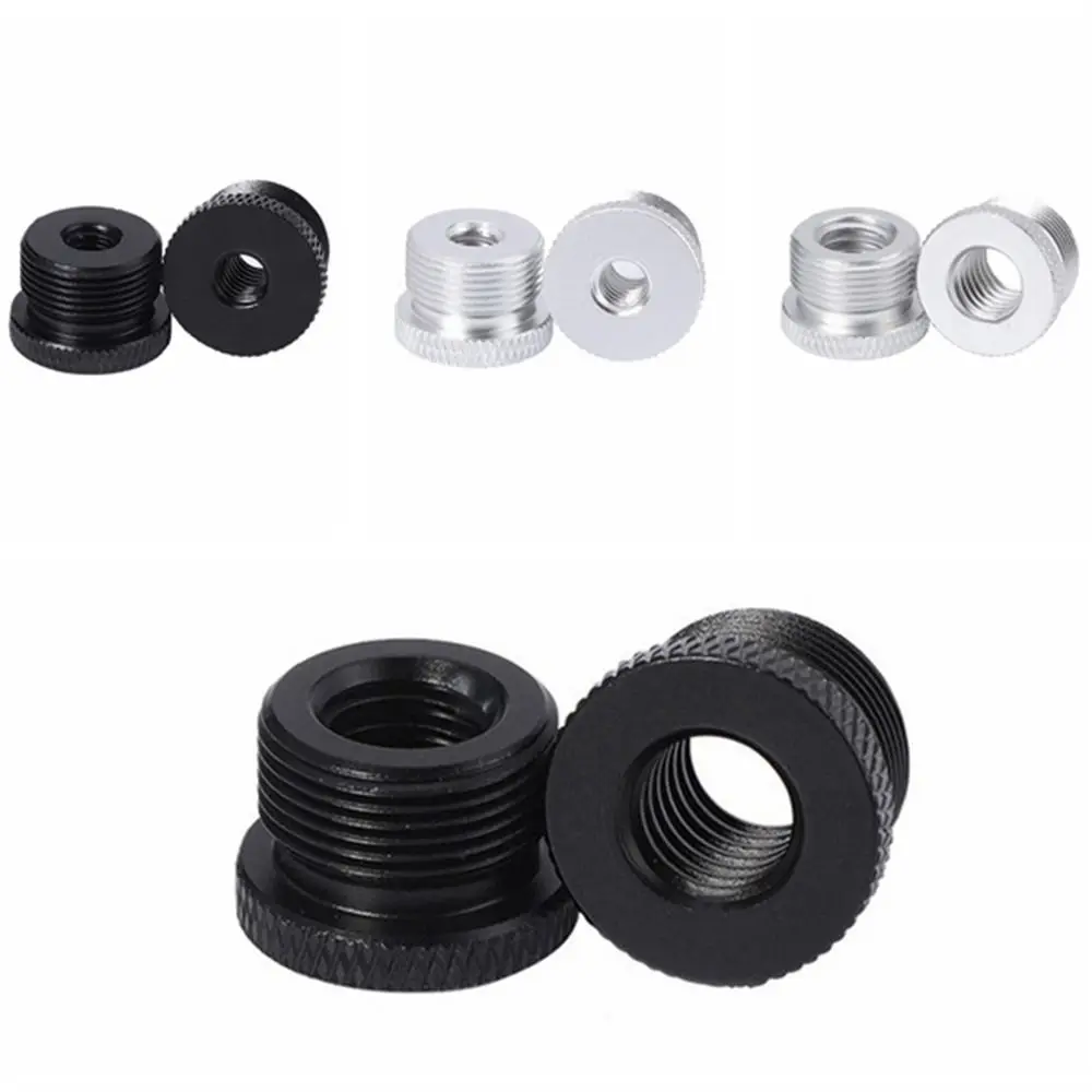 5/8-27 to 1/4 3/8 Microphone Conversion Screws Female to Male Screw Thread Mic Stand Adapter Shock Mount Aluminum Alloy