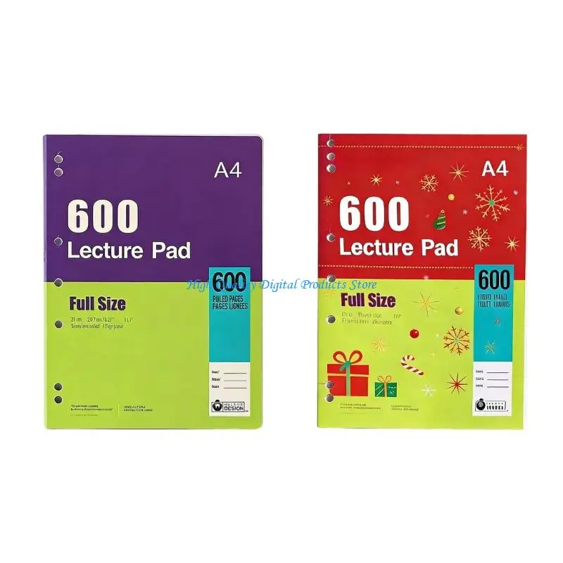 U2JE Professional Thick Cardboard 4600 Pages Hardcores Theme Professional Writing Notebook for Environmental Use