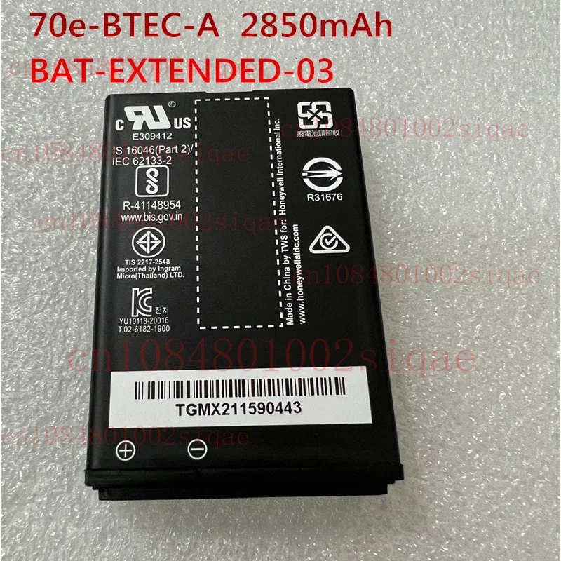 70e-BTEC-A BAT-EXTENDED-03 Batería de 2850 mAh para prueba Honeywell Dolphin 70e 75e 60s% 100
