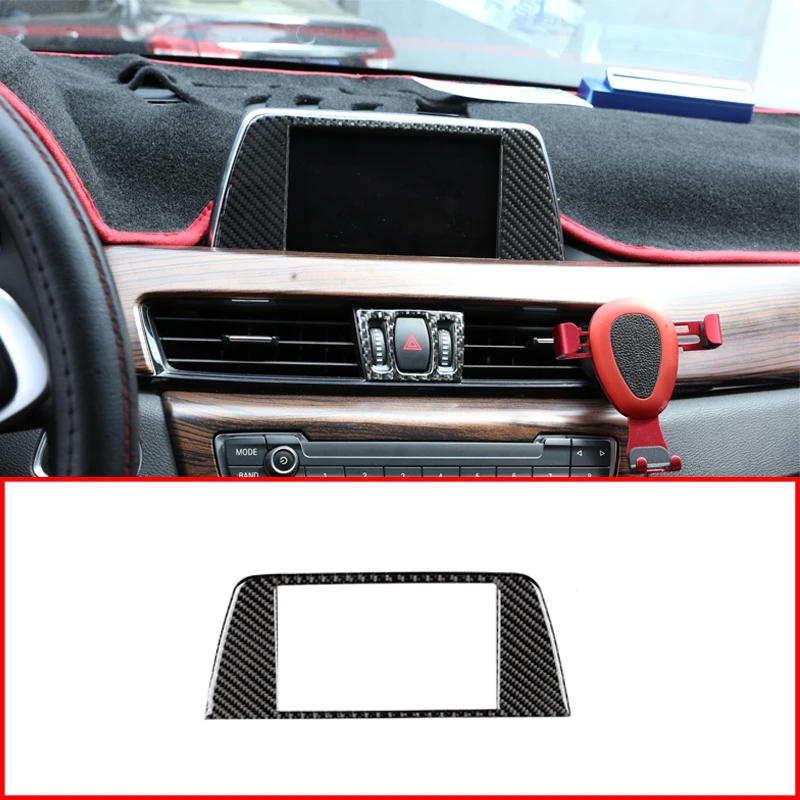 

1 Pcs Soft Carbon Fiber Car Navigation Frame Trim For BMW X1 F48 2016-2019 Accessories