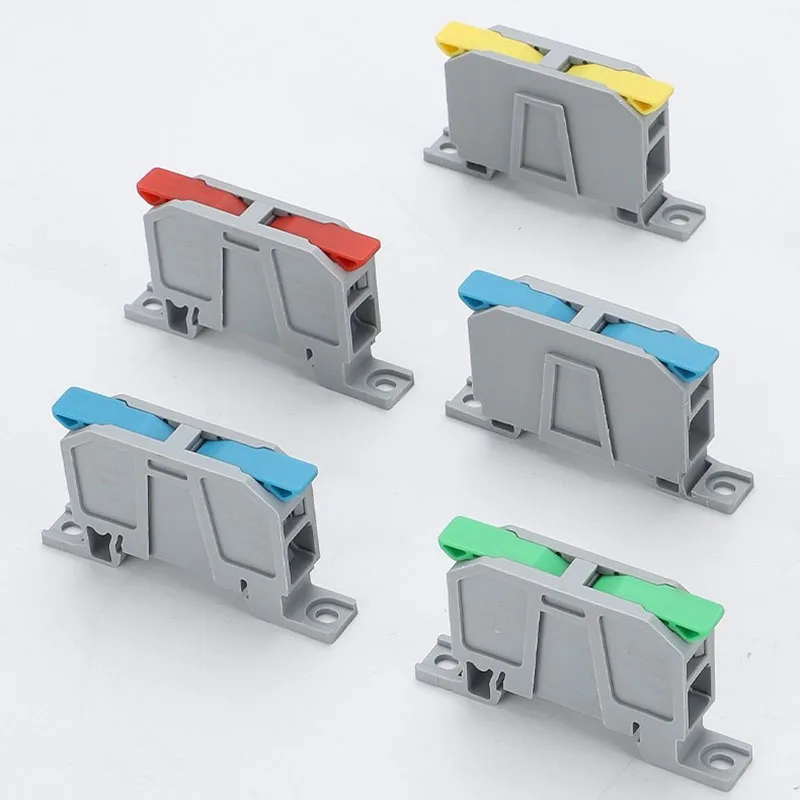 

DIN rail type quick connect terminal block ultra-high power power supply wire connector 3P75A combination cable docking terminal