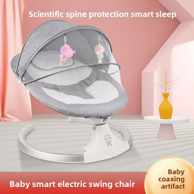 Electric Baby Rocking Chair Multi-Function Comfortable Plastic Cradle Bed for Newborns 0-12 Months