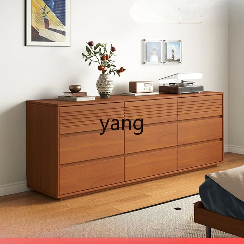 

LZR solid wood retro wind bed tail 369 chest living room