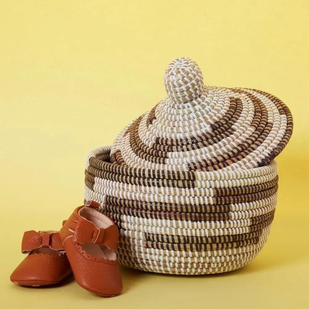 

12 круглых декоративных корзинок с крышками, коробки для хранения ключей, кошельков, в стиле бохо, коробки для фотографий и памятных вещей, держатели для пультов дистанционного управления