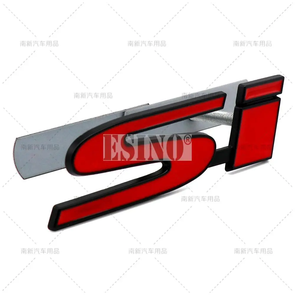 Insignia de Metal 3D para parrilla delantera de coche, accesorio de aleación de Zinc cromado para Honda Civic SI