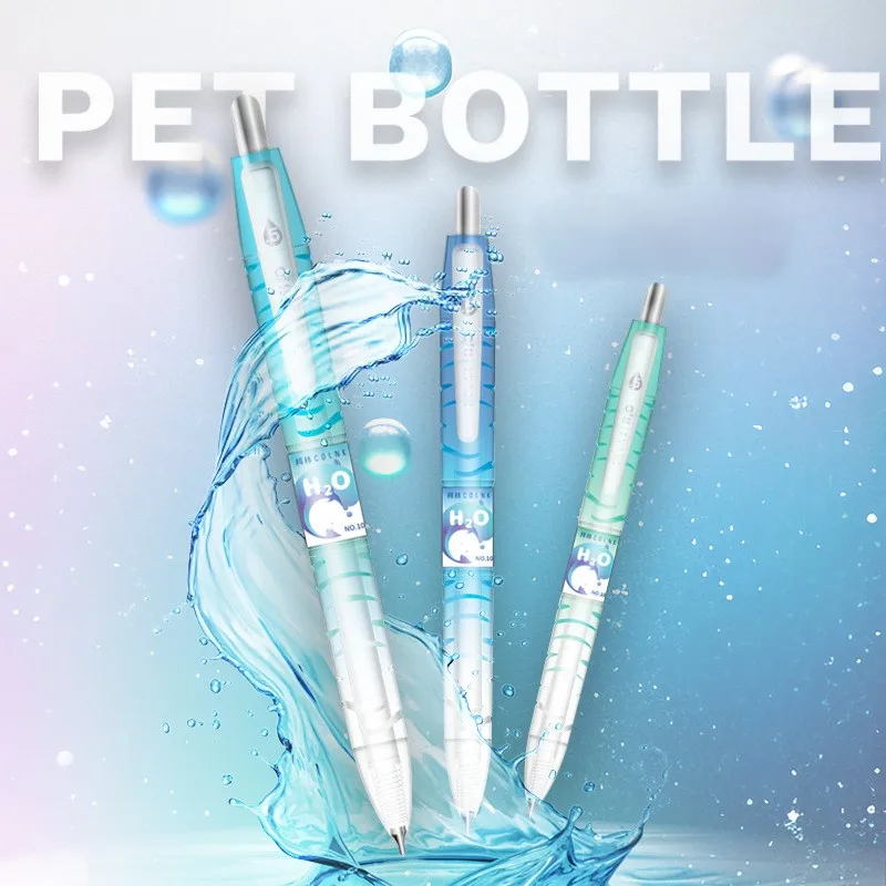 Colin 12PCS Limited Edition Gradient Bottle-Inspired Press Gel Pen Trendy 0.5mm Quick-Dry Water Gel Pen for Students