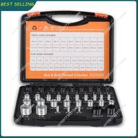 N09R-44Pcs Thread Checker Kit Nut And Bolt Thread Checker Size Gauge 23 Inch & 21 Metric