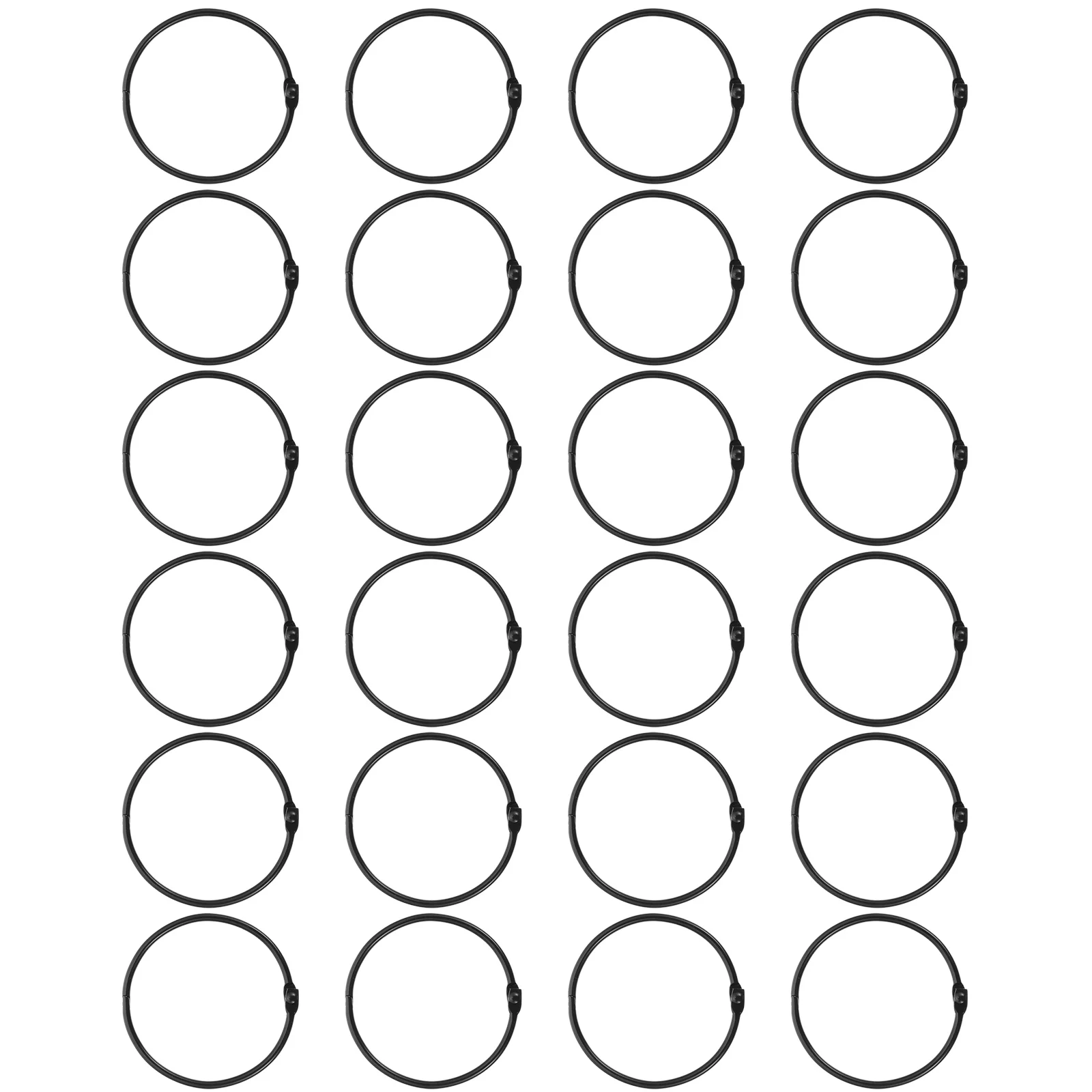 24 قطعة حلقات ستائر دائرية معدنية ألوان كلاسيكية نمط مطوي لا نتوءات آمنة للاستخدام حلقات تعليق الستارة الدائرية #6