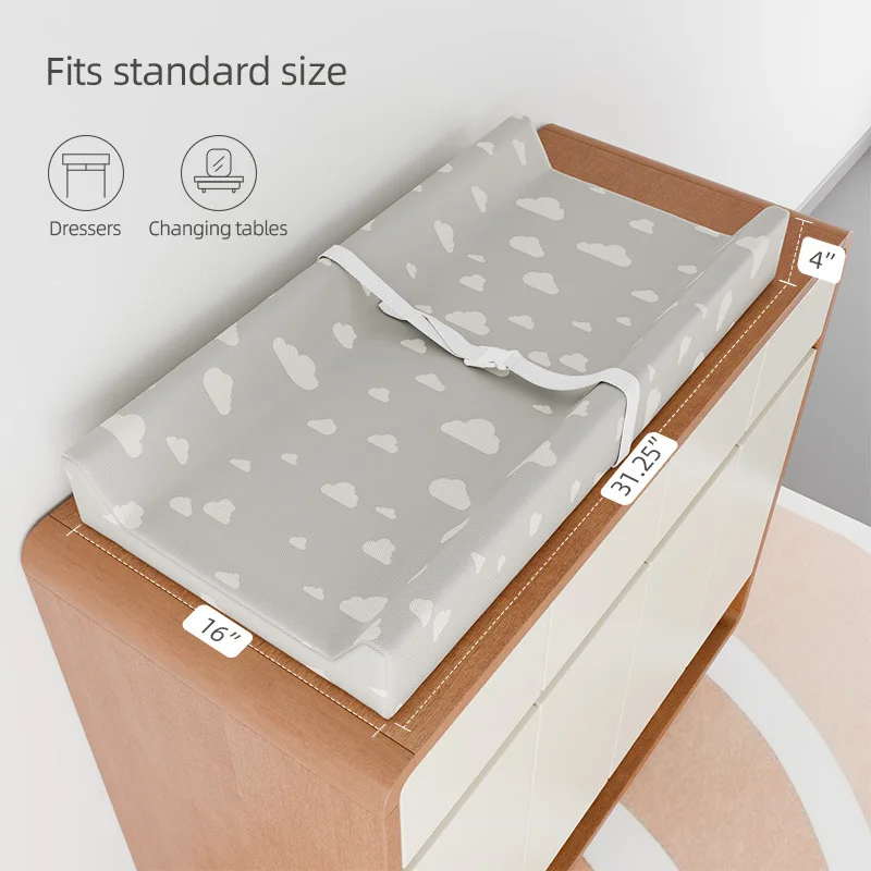 Baby Changing Pad with Washable Cover，Fits Standard Changing Tables & Dressers，Diaper Changing Mattress for Toddlers Waterproof