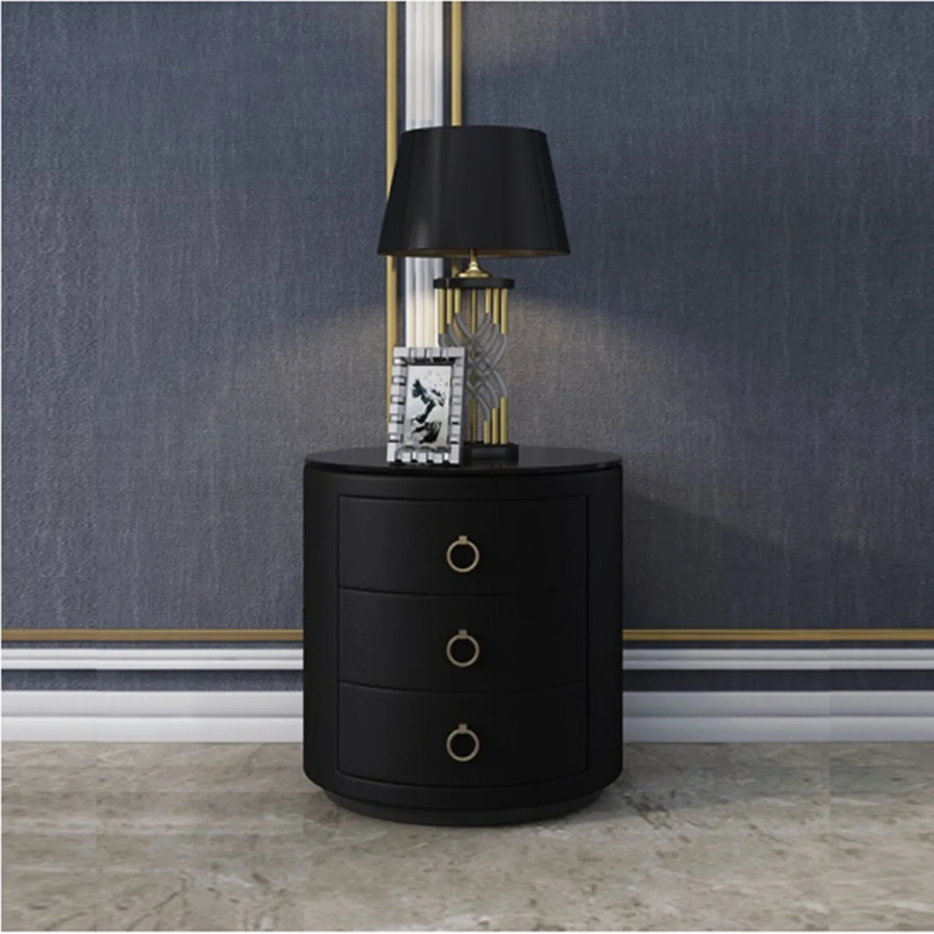 Created Mute Bedside Cabinet Narrow Living Wood Coffee Designer Round Mesinha De Cabeceira De Quarto Closets Desk Drawer