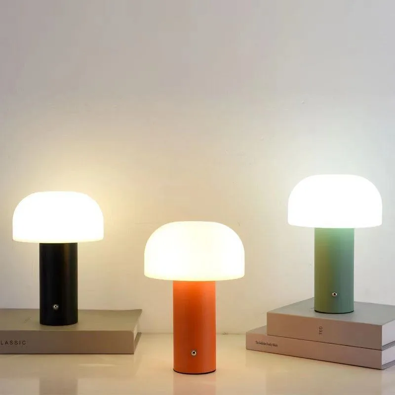 New mushroom ambient light, rechargeable touch dimming light, living room decoration, bedroom headlamp