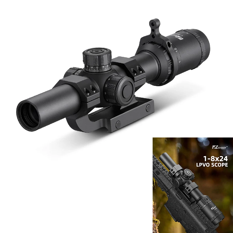 

EZshoot 1-8x LPVO Rifle Scope Optics Sighting Rangefinder Reticle Riflescope with 30mm Cantilever Mount for Picatinny Rail