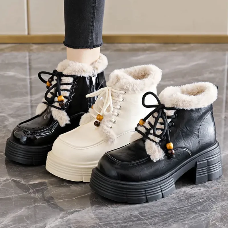

Snow Boots for Women 2025 Style Winter Warm Anti-slip and Waterproof Thick Cotton Boots for Female with Thick Soles Zapatillas