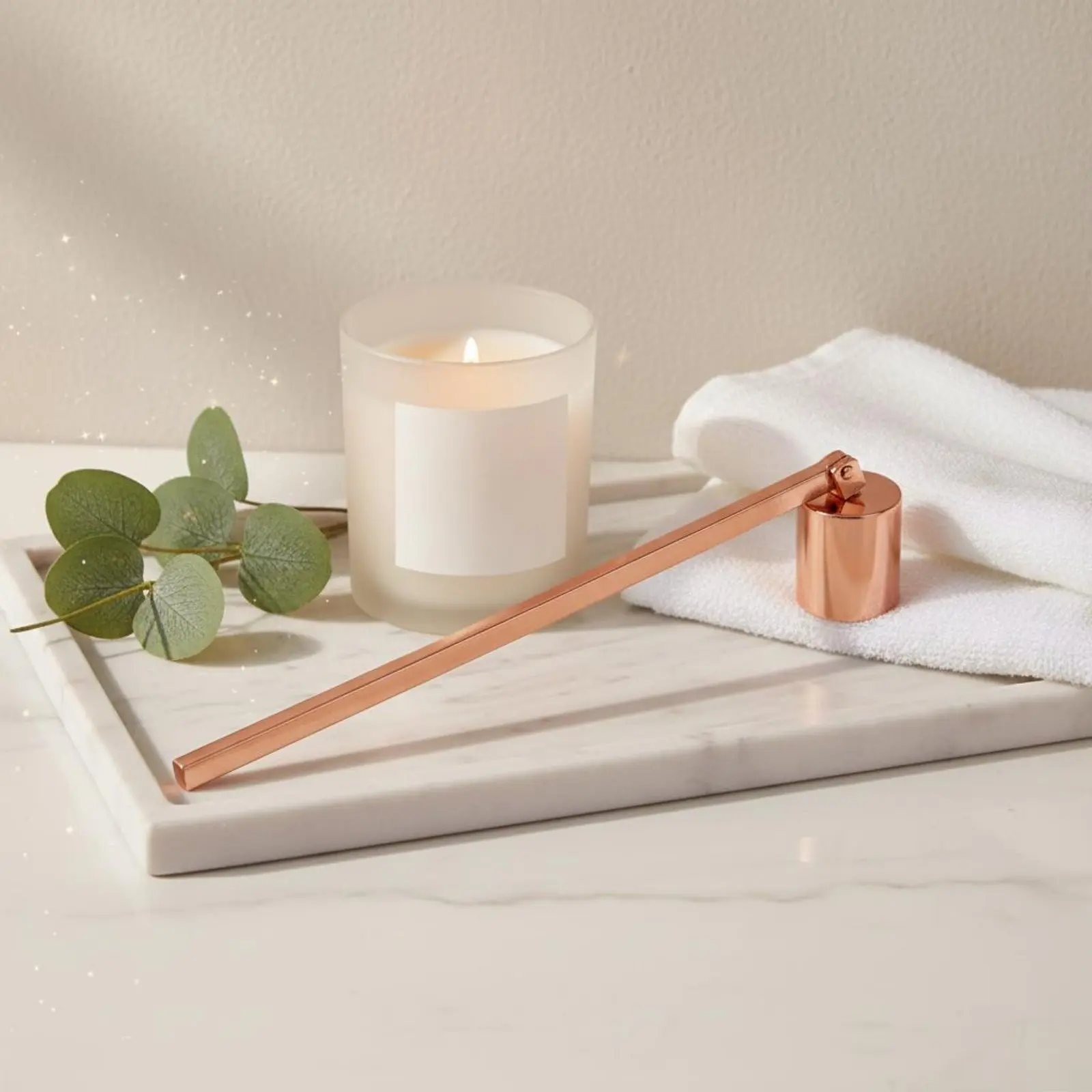 Candle Flame Smother Long Handle Candle Fire Smotherer Wick Flame Smother Prevents Beeswax Spatter Home Decoration Elegant