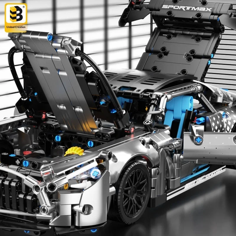 lianhe-chuangxiang-jkc7207-silver-demon-sports-car-technical-building-blocks-trendy-toy-for-boys-teen-boys-regalo-di-compleanno-ideale