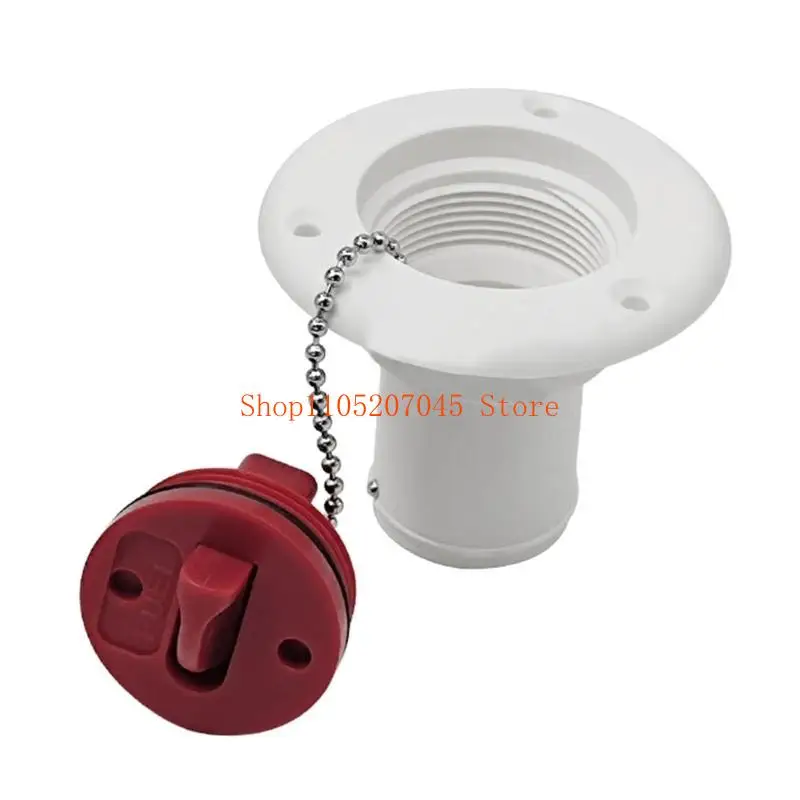 37cd Upgraded Plastic Water Injections Outlet with Metal Retaining Chain Plastic Cap No Tools Required for Opening Durable