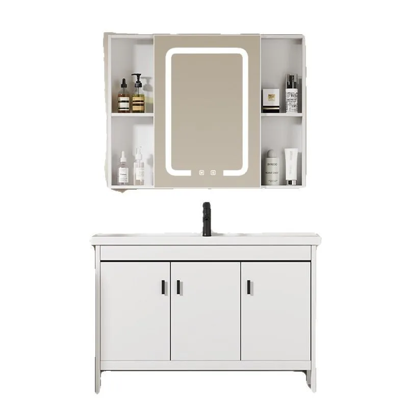 

Шкаф для ванной комнаты от пола до потолка Шкаф для умывальника Пространство Алюминиевый умывальник Балкон Встроенный умывальник Столешница для бассейна