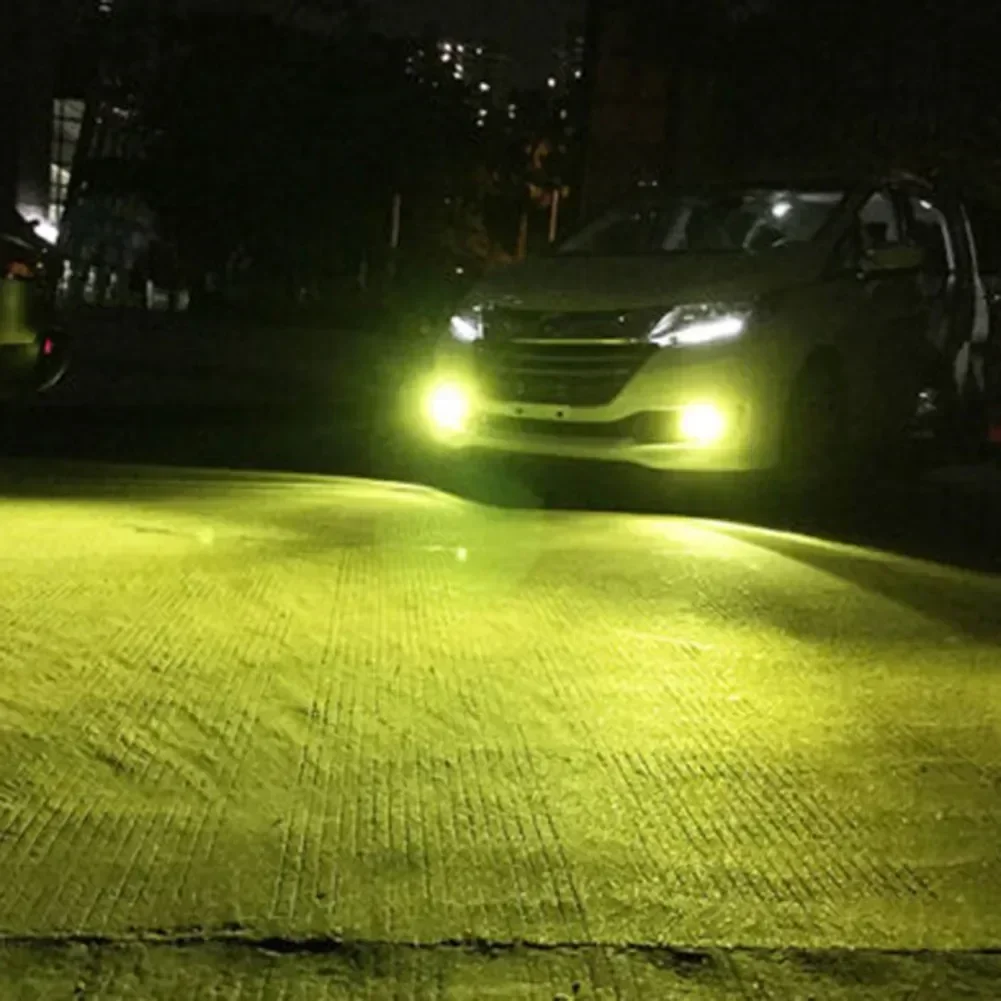2pcs H11 H8 Led Yellow Fog Light Bulbs DC 12V-24V 4300K 1500LM Super Bright DRL Lamp Fog Driving Light Bulbs