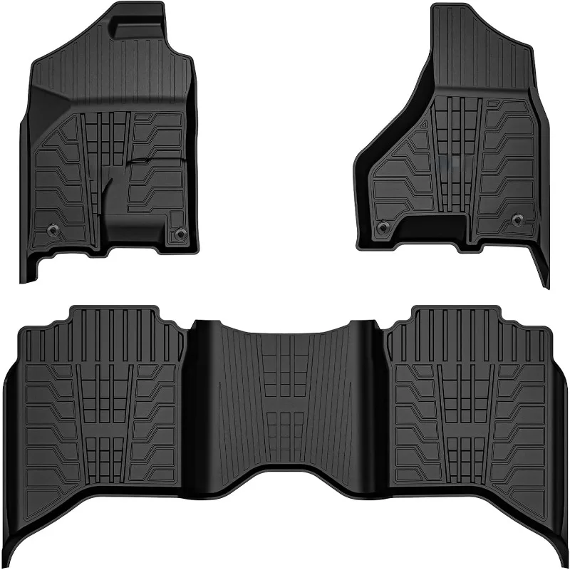 Floor Mats Fit for Dodge Ram 1500 Classic Crew Cab All Weather TPE Custome Fit Accessroies Floor Liner for Full Set Car Mats