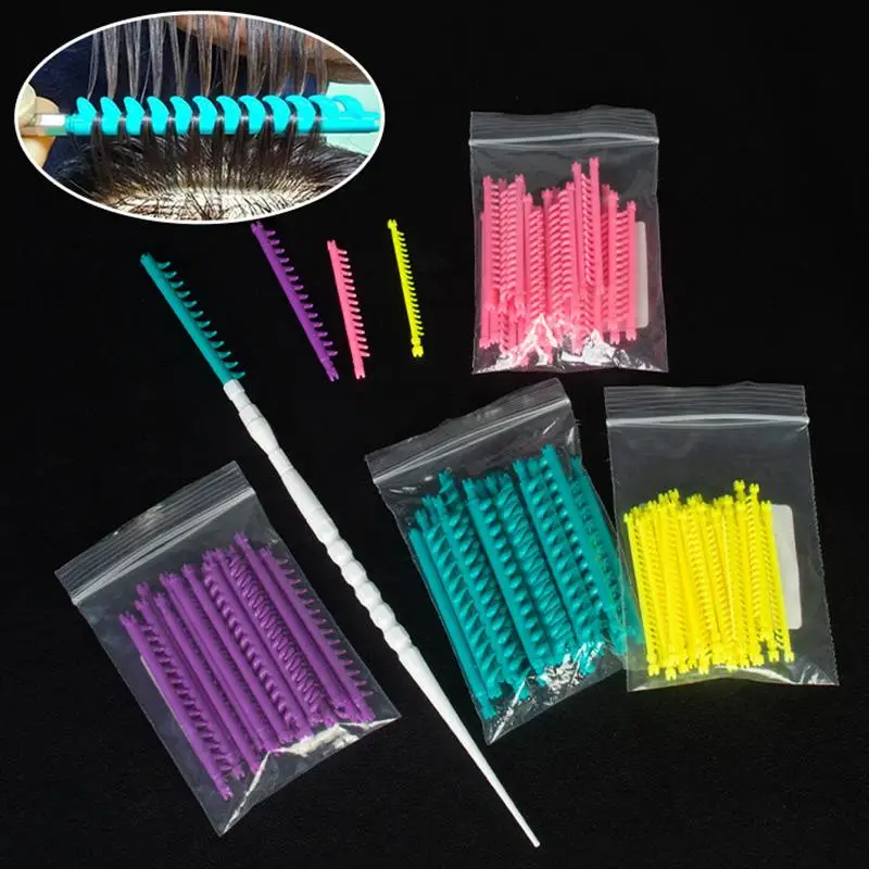 20/30 Stück Haarstyling-Werkzeuge Haarwurzel-Lockenstäbe mit Clips für Pony-Volumen und flauschige Wellen, Salon-Lockenwickler-Set – Detail 3