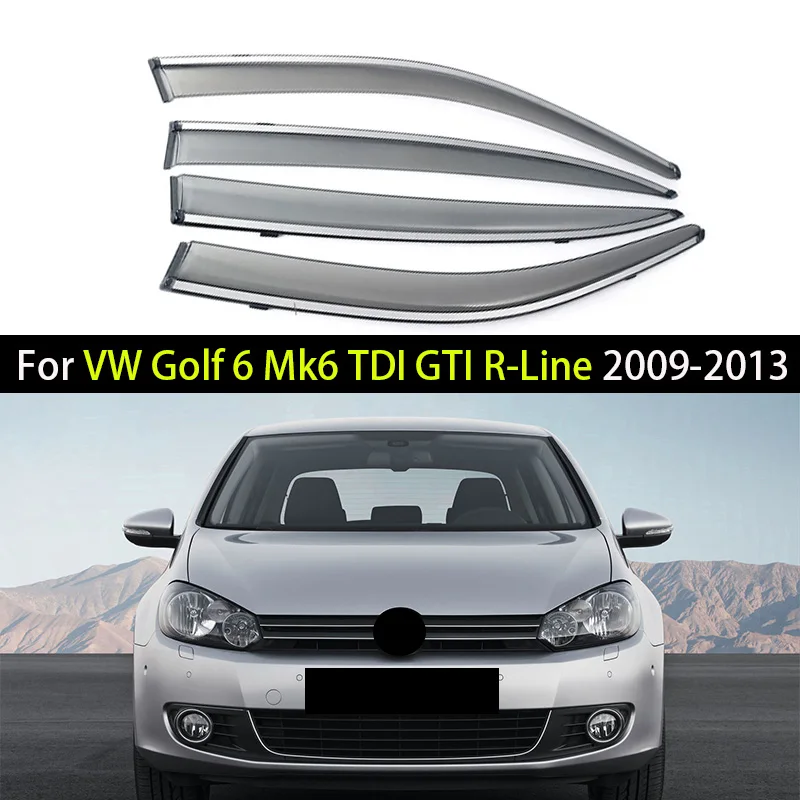 Автомобильный оконный козырек для VW Volkswagen Golf 6 Mk6 TDI GTI R-Line 2009-2013, ветрозащитный козырек от солнца и дождя, дефлектор окна