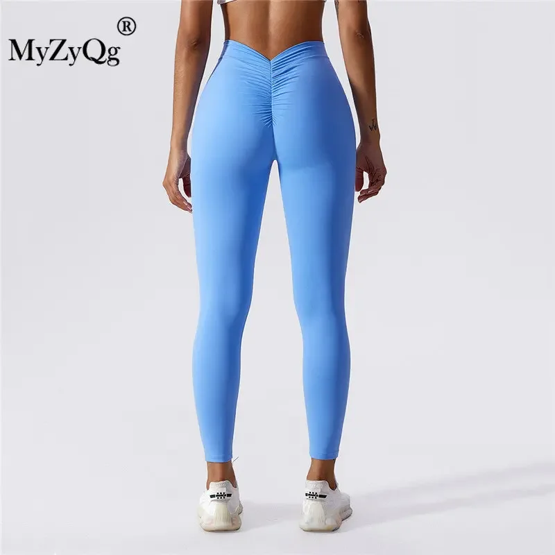 

MyZyQg Yoga Pant Outdoor Running Gym Fitness Pants Women Breathable Quick Dry Sports Peach Buttock Lifting Push Up Leggings